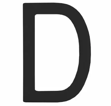 Intersteel huisletter D 100 mm rvs zwart Finale Uitverkoop