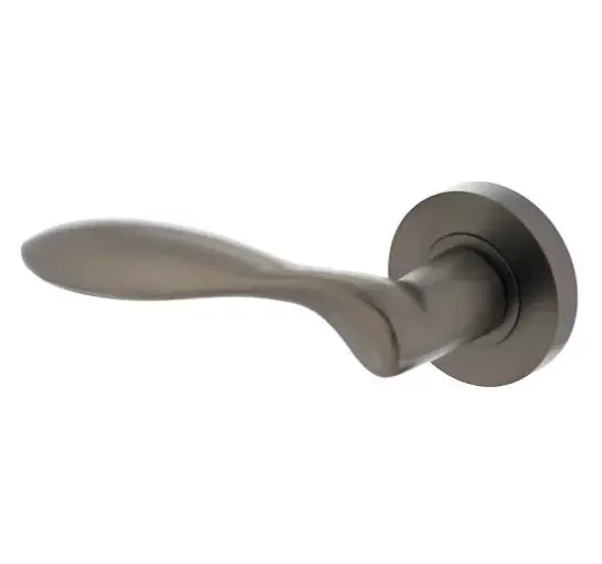 Goedkoop Intersteel enkele deurklink links George op ronde rozet antraciet grijs
