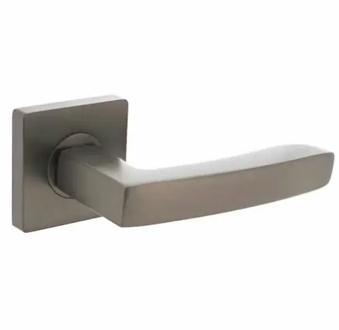 Intersteel enkele deurklink rechts Minos op vierkant rozet antraciet grijs Koopje