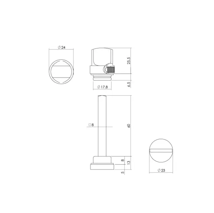 Intersteel wc-olive los 8mm messing getrommeld Dagaanbieding