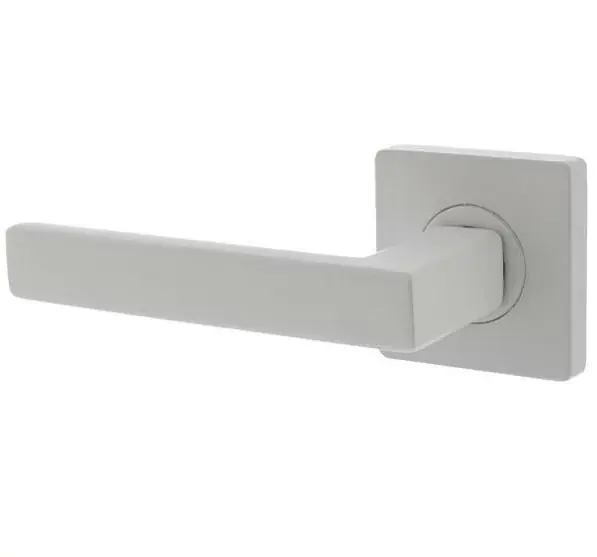 Exclusieve Aanbieding Intersteel enkele deurklink Hera links op vierkant rozet wit