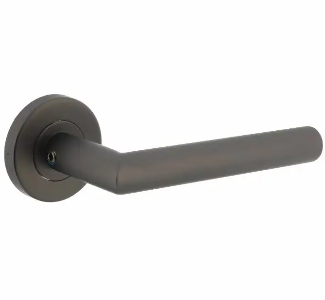 Intersteel enkele deurklink Jura rechts op rozet ø53x8mm rvs antraciet grijs Shop Nu