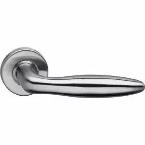 Intersteel enkele deurklink Jupiter op rozet + ring + veer rvs Fabrieksprijs