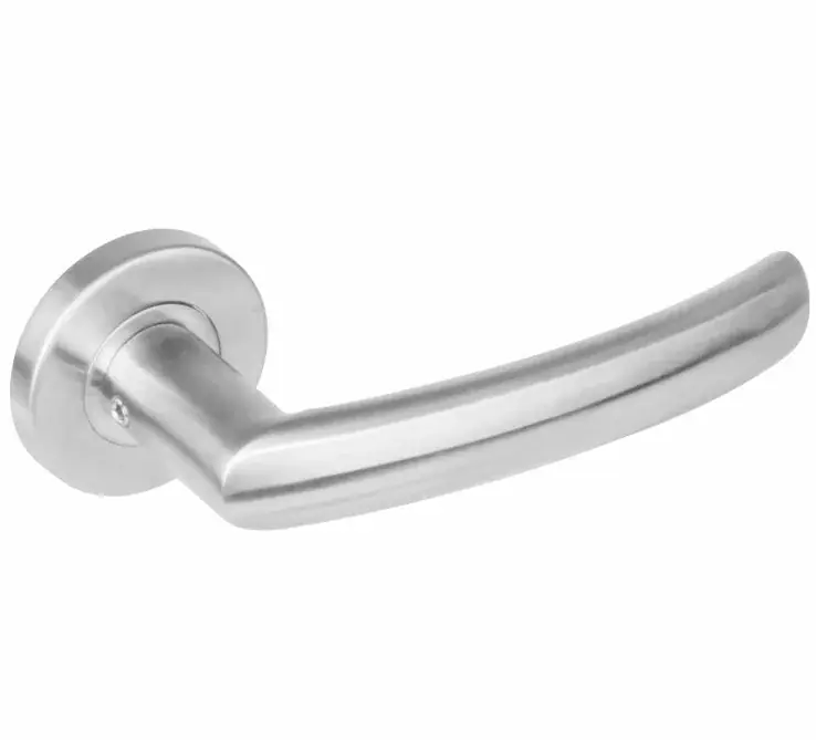 Intersteel enkele deurklink Blok rechts op rond rozet rvs Lage Kosten