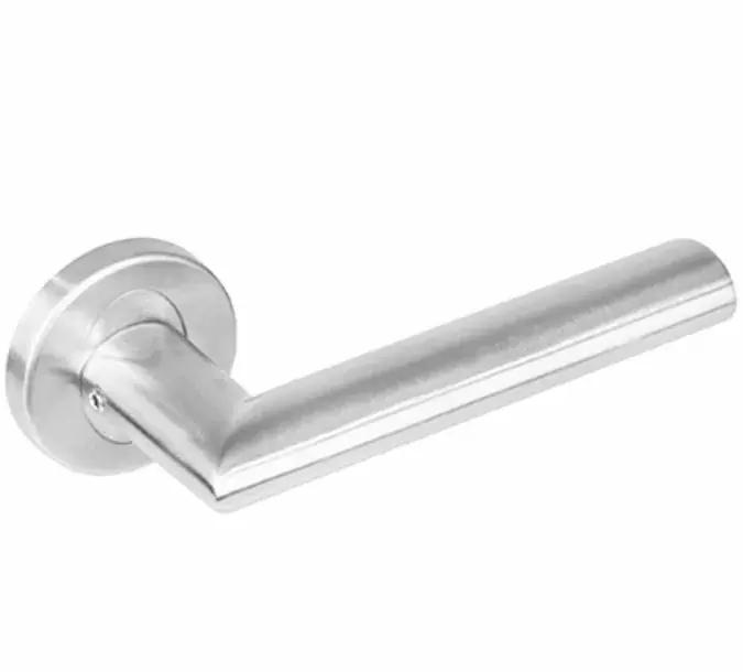 Intersteel enkele deurklink Girona rechts op rond rozet rvs Flitsaanbieding