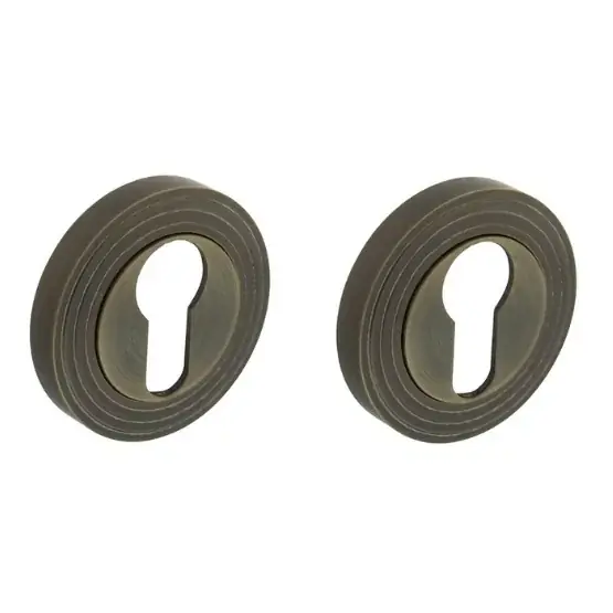 Intersteel cilinderrozetten verdekt met rillen ø54x9mm en nokken gebruineerd Merkproduct
