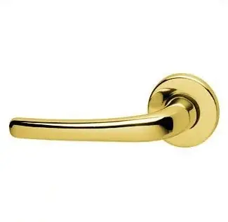 Gratis Retour Intersteel enkele deurklink links Cosmos op rozet messing gelakt