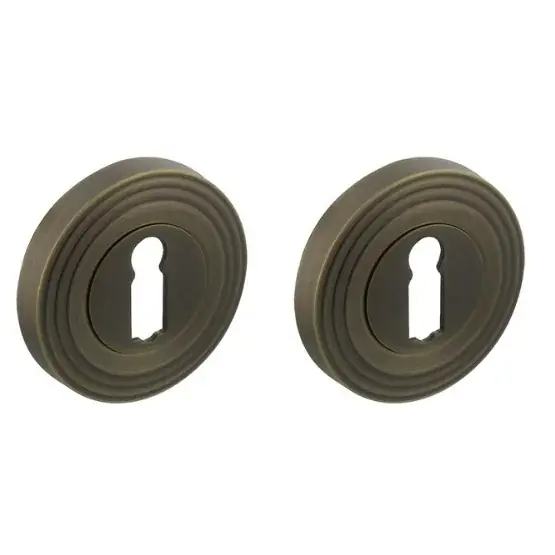 Intersteel sleutelrozetten verdekt met rillen ø54x9mm en nokken gebruineerd Superprijs
