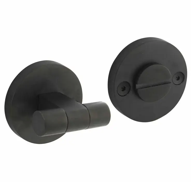 Intersteel wc-sluiting 8 mm Grand & Johnson (knop op verdekte rozet) ø55x8mm PVD zwart Exclusieve Aanbieding