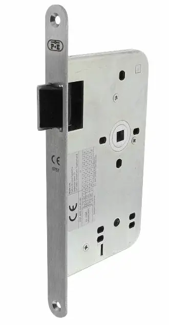Rechtstreeks Van De Fabrikant P+E Loopslot DIN links met rvs geborstelde voorplaat 235x20mm