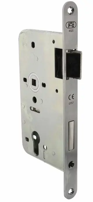 Bestseller P+E Dag- en nachtslot PC72 DIN rechts met rvs geborstelde voorplaat 235x20mm
