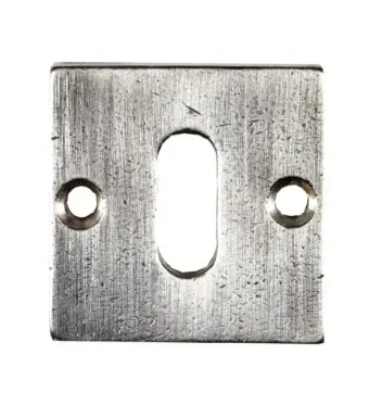 Merkproduct Sleutelplaatje Jolie vierkant 42 mm oud zilver