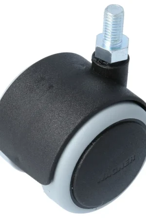 Meubelwiel zwart Zacht 50 mm Stift M8 Premium
