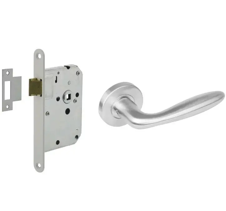 Intersteel deurbeslag set loopslot wit + deurklink Jupiter rvs Hoge Kwaliteit