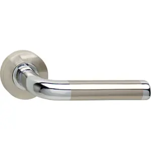 Intersteel deurklink Agatha op rozet chroom/mat nikkel Lage Prijs