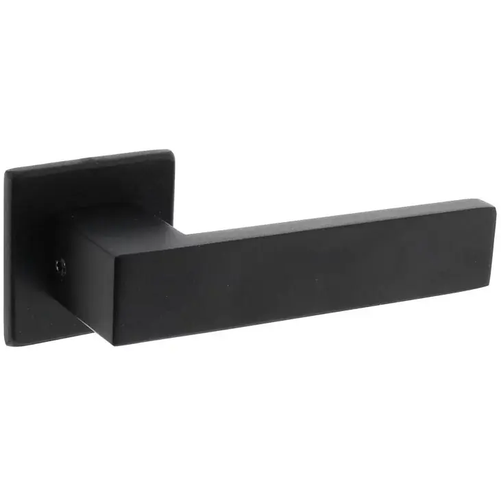 Voordeelprijs Intersteel deurklink Amsterdam met rozet verdekt 50x50x5mm zwart