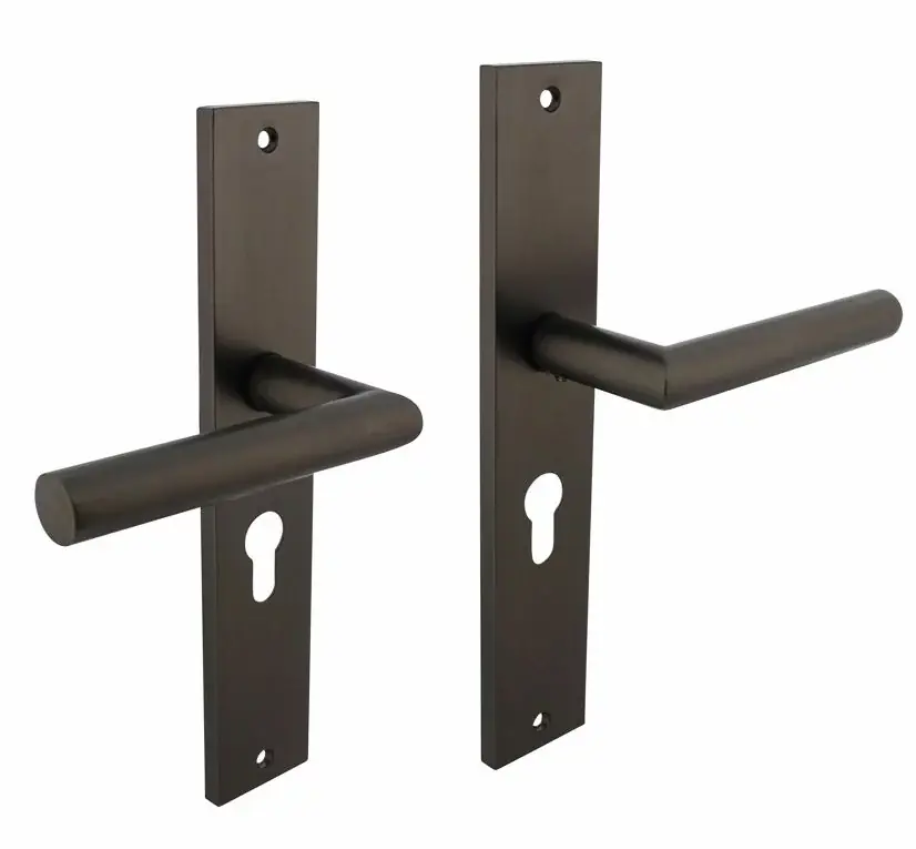 Favoriet Intersteel deurklink Bastian op langschild PC55 antraciet grijs