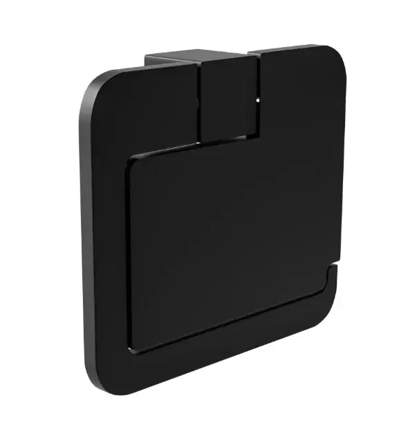 Beperkt Aanbod AMIG Toiletrolhouder met deksel zamak zwart 133 mm