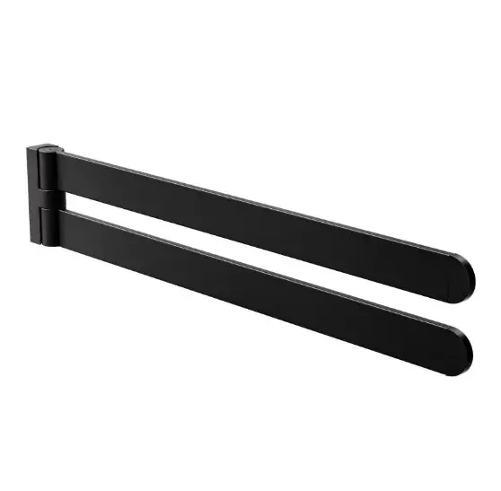 AMIG draaibare handdoekhouder 434 mm zamak zwart Gratis Retour