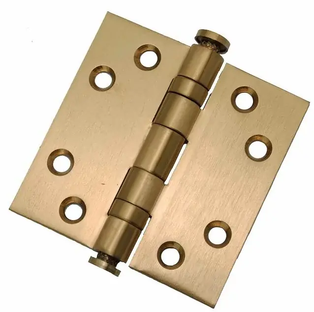 Kogellagerscharnier 7676 mm rechte hoek PVD mat goud Lage Prijs