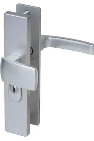 Beperkte Voorraad Nemef veiligheidsbeslag PC55 langschild knop/kruk 3415-II met kerntrek beveiliging SKG3 aluminium F1