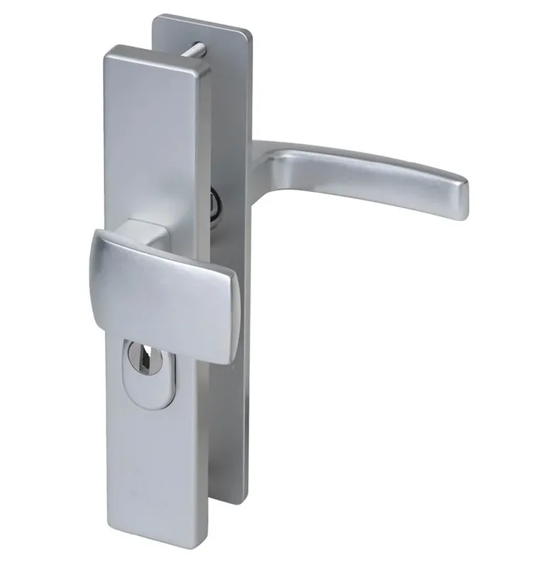 Beperkte Voorraad Nemef veiligheidsbeslag PC55 langschild knop/kruk 3415-II met kerntrek beveiliging SKG3 aluminium F1