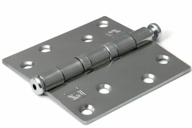 DX Kogellagerscharnier 89×89 mm rechte hoek losse pen Op = Op