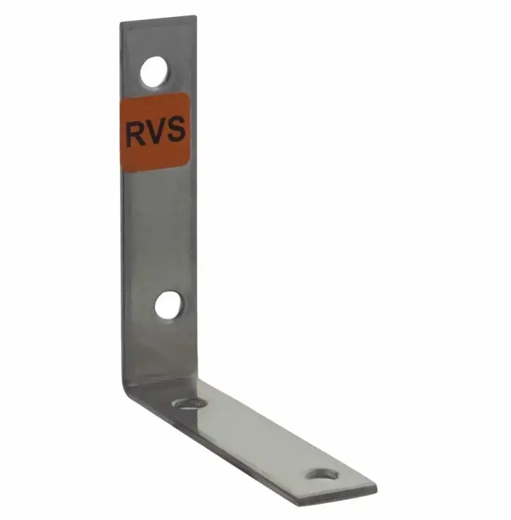 Tijdelijk Beschikbaar Starx stoelhoek met verzonken schroefgaten rvs 75 mm 1 stuk