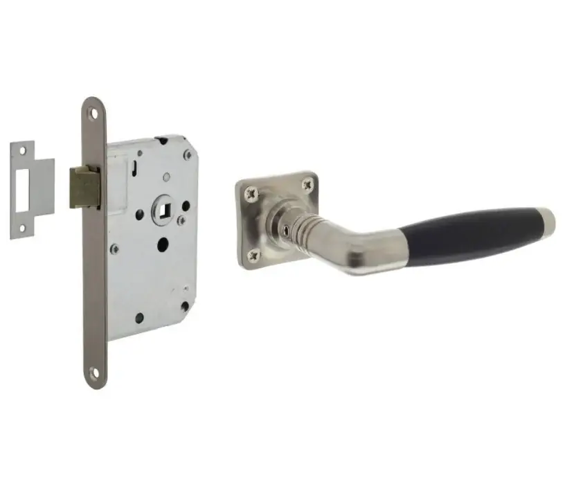 Beperkte Voorraad Intersteel deurbeslag set loopslot rvs + deurklink Ton basic nikkel mat