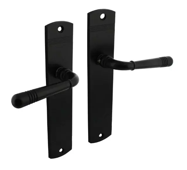 Koopje Intersteel deurklink Helena op schild 230x44mm blind zwart