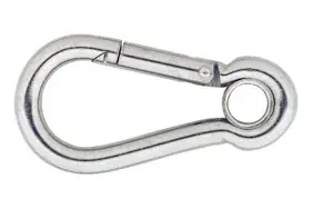 Betrouwbaar DX Karabijnhaak met kous C-DIN 5299 60×06 mm rvs AISI 316