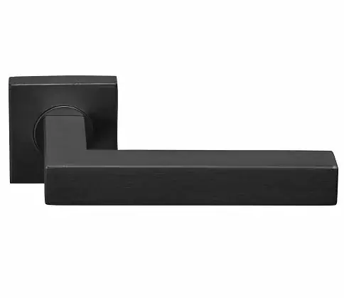 Deurklink Basis vierkant op geveerd rozet PVD gunmetal Nu Kopen