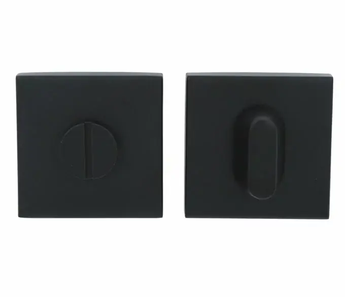 WC-sluiting blind vierkant 53x53x10 mm mat zwart Gratis Retour