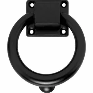 Rechtstreeks Van De Fabrikant Intersteel deurklopper rond 107mm mat zwart