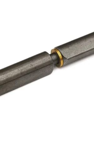 Aanlaspaumelle met smeernippel, stalen pen en messing ring 120×16 mm blank staal Direct Beschikbaar