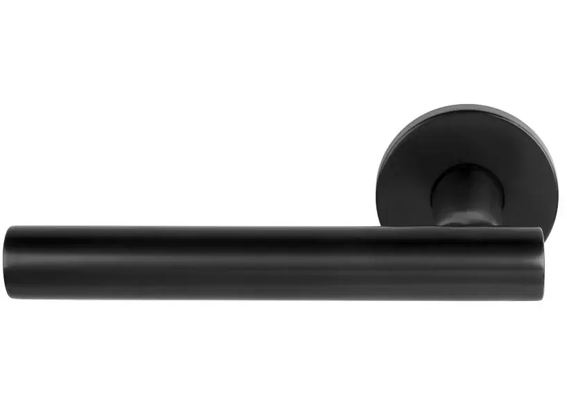 Beste Prijs Enkele deurklink links BASICS LBVII-19 op ronde rozet PVD gunmetal