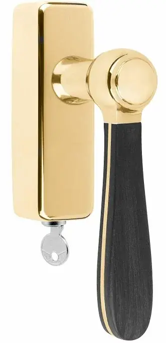 Draaikiepgarnituur BOSCO LZ100-DKLOCK messing ongelakt/mat zwart Dagaanbieding