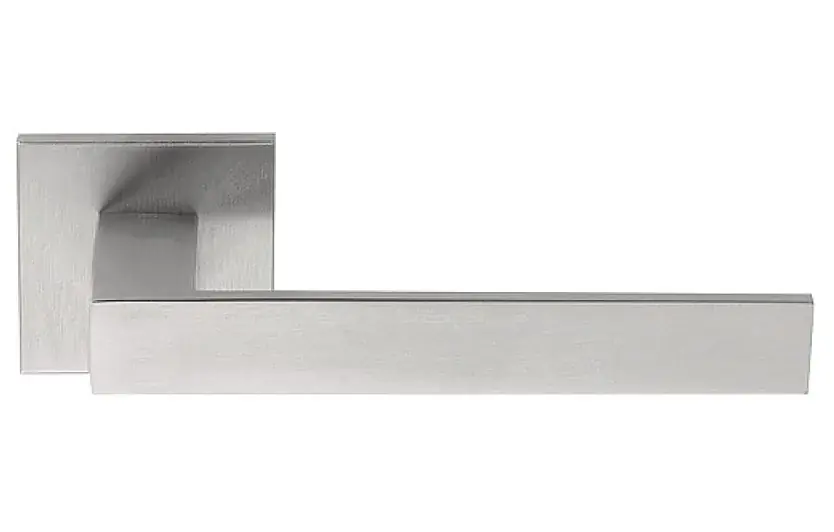 Aanbieding Enkele deurklink rechts SQUARE LSQII op rozet mat rvs