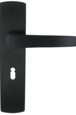 AXA Curve klik schild SL56 met deurklink Curve aluminium zwart Express Levering