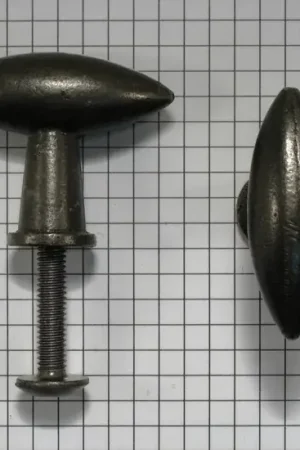 Alleen Vandaag Knop ovaal ijzer blank (gelakt), puntig 45 x 14 mm