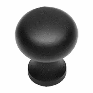 Intersteel knop smeedijzer paddenstoel zwart 25 mm Actieprijs