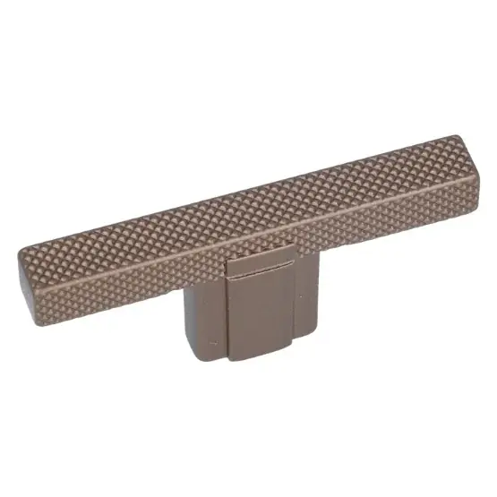 Laatste Kans T-Knop mat brons geribbeld 9x12x65 mm