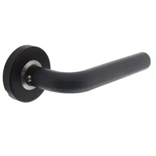 Gratis Retour Intersteel enkele deurklink Luzern op rozet verdekt ø53x10mm zwart