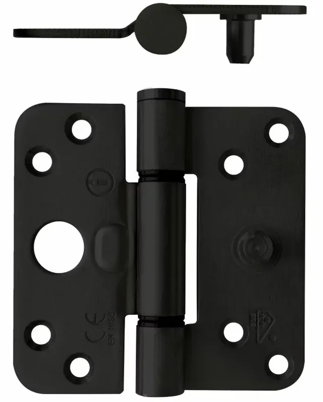 Lage Prijs Intersteel SKG3 glijlagerscharnier ronde hoek 89×89 mm links zwart