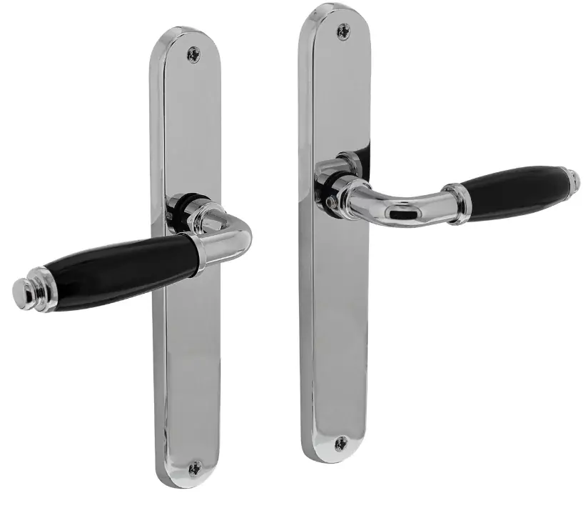 Intersteel deurklink Courgette met ovaal schild 238x39x9mm blind chroom Superprijs
