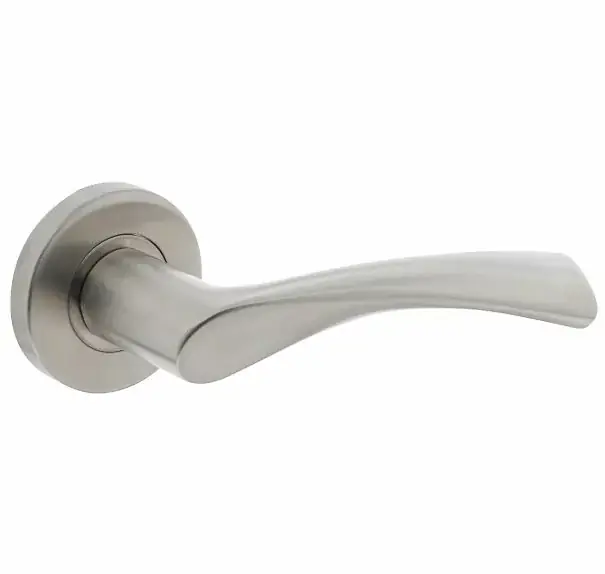 Nieuw Intersteel enkele deurklink Vlinder rechts op rond rozet rvs