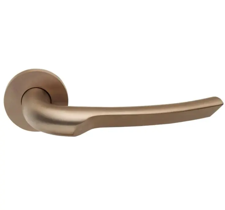 Deurklink RIVIO by Gensler GL102-G op rozet PVD licht brons Lage Prijs