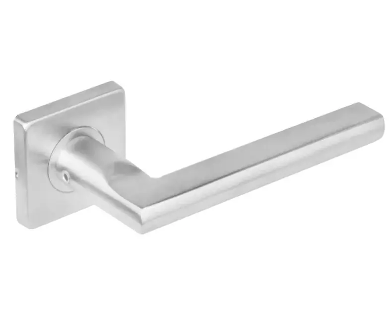 Intersteel deurklink Hoek 90° plat op vierkant rozet rvs Koop Vandaag