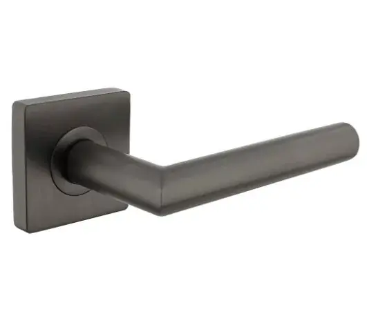 Intersteel deurklink Bastian op vierkant rozet antraciet grijs Op = Op