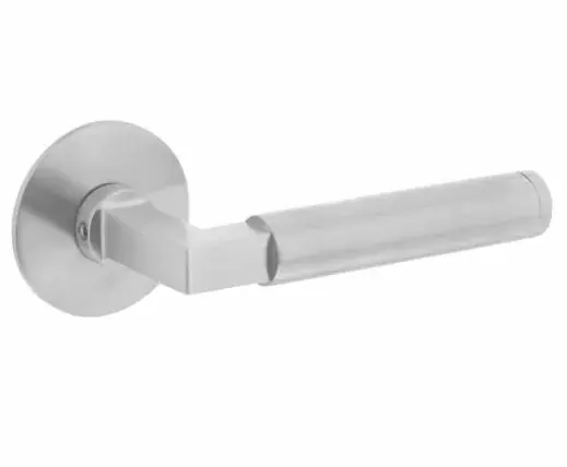 Rechtstreeks Van De Fabrikant Intersteel deurklink Baustil geveerd op ronde magneet rozet rvs
